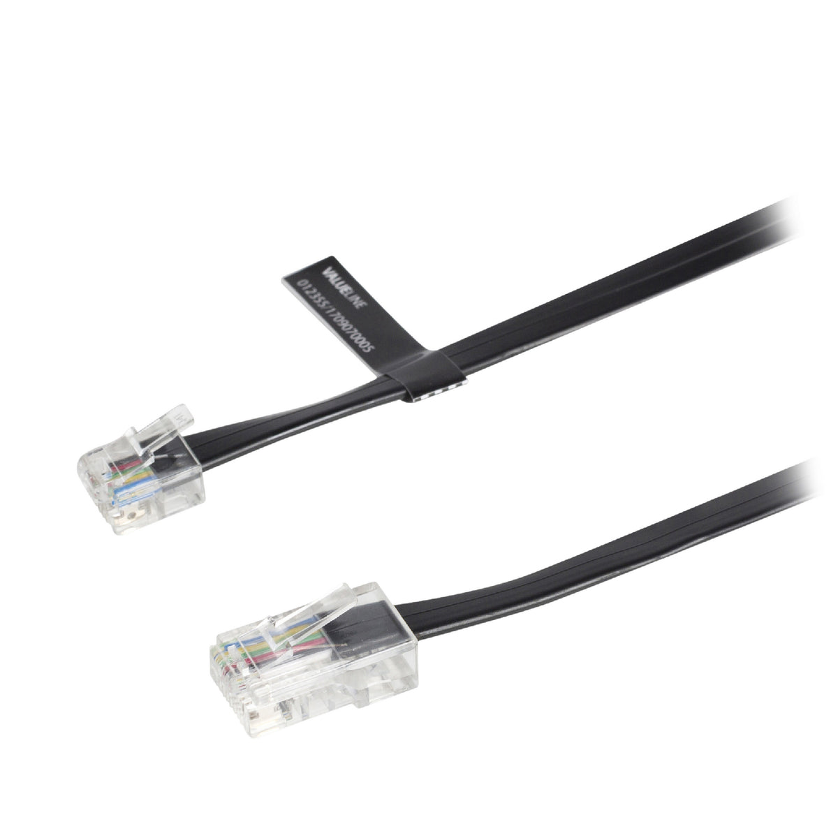 Valueline Telefonkabel RJ12 (6P6C) male - RJ45 (8P6C) male 0.50 m Schwarz