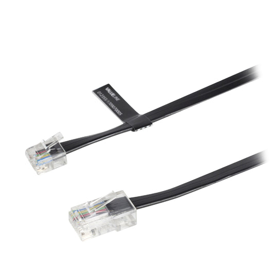 Valueline Telefonkabel RJ12 (6P6C) male - RJ45 (8P6C) male 0.50 m Schwarz