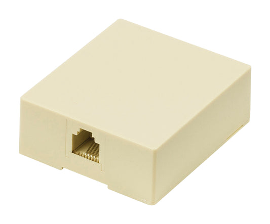 Valueline Telefondose RJ11 Female PVC Elfenbein