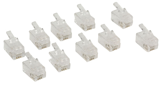 Valueline Telefon-Stecker RJ10 Male PVC Transparent
