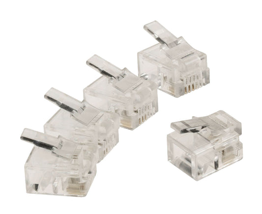 Valueline Telefonstecker RJ11 Male PVC Transparent 10 Stück