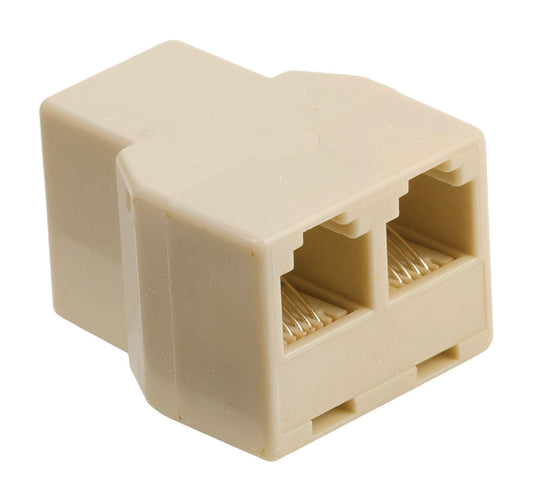 Valueline Telefonadapter RJ11 (6P4C) female - 2x RJ11 (4/6) female Elfenbein