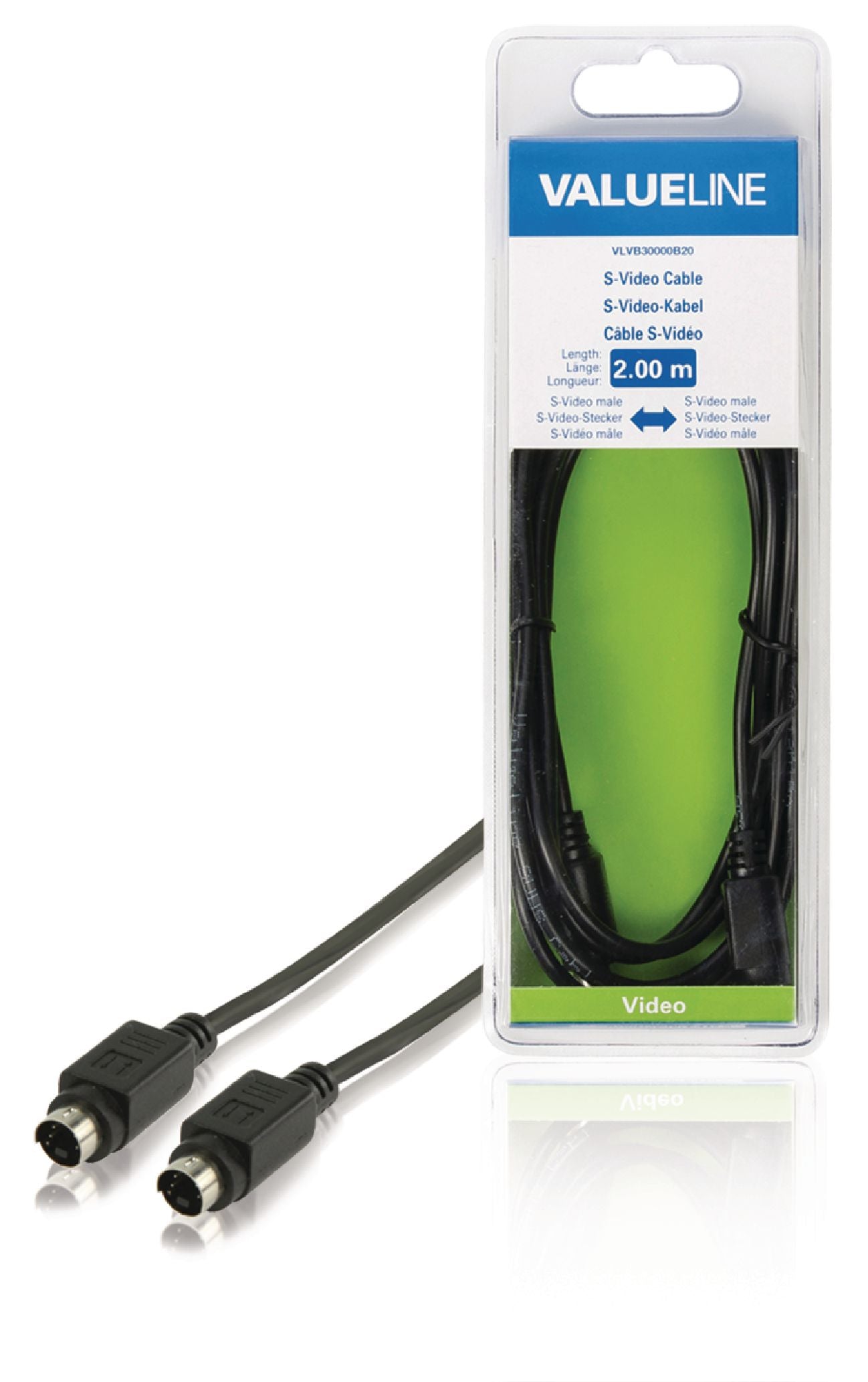 Valueline S-Video-Kabel S-Video male - S-Video male 2.00 m Schwarz