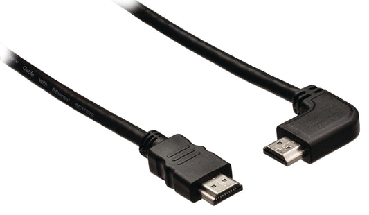 Valueline High Speed HDMI Kabel mit Ethernet HDMI Anschluss - HDMI Anschluss rechts abgewinkelt 3.00 m Schwarz