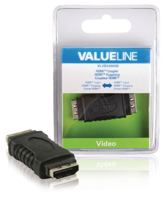 Valueline High-Speed-HDMI mit Ethernet-Adapter HDMI-Buchse - HDMI-Buchse Schwarz
