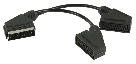 Valueline SCART-Kabel Scart-male - 2x SCART female 0.20 m Schwarz