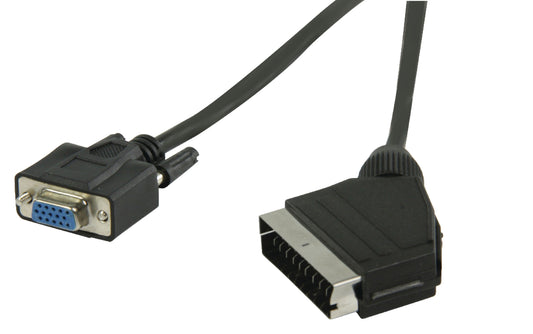 Valueline SCART-Kabel Scart-male - VGA female 2.00 m Schwarz