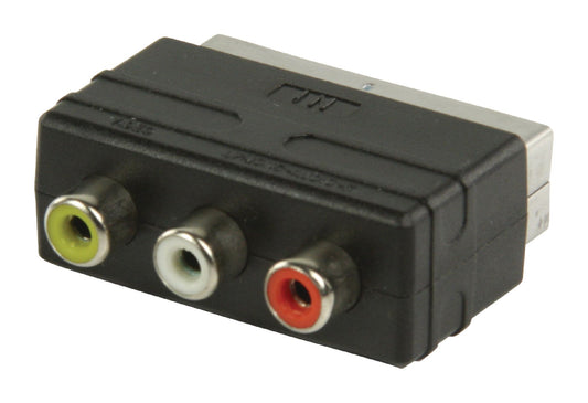 Valueline VLVP31900B SCART-Adapter Scart-male - 3x RCA female Schwarz