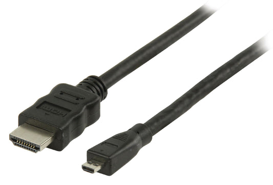 Valueline High Speed HDMI Kabel mit Ethernet HDMI Anschluss - HDMI Micro Stecker 1.00 m Schwarz