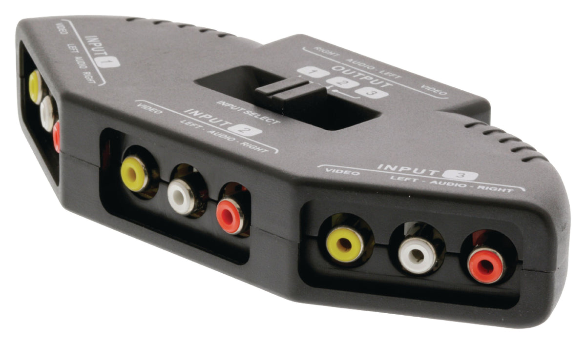 Valueline Composite-Schalter 3x SCART Buchse - 3x Cinch Buchse Schwarz