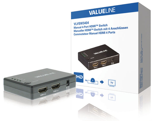 Valueline 4-Port HDMI Schalter Schwarz