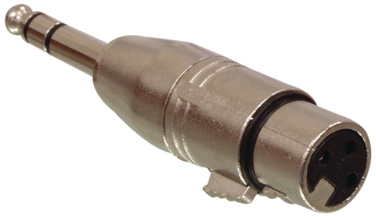 Valueline XLR-Adapter 6.35 mm male - XLR 3-pol. female Silber