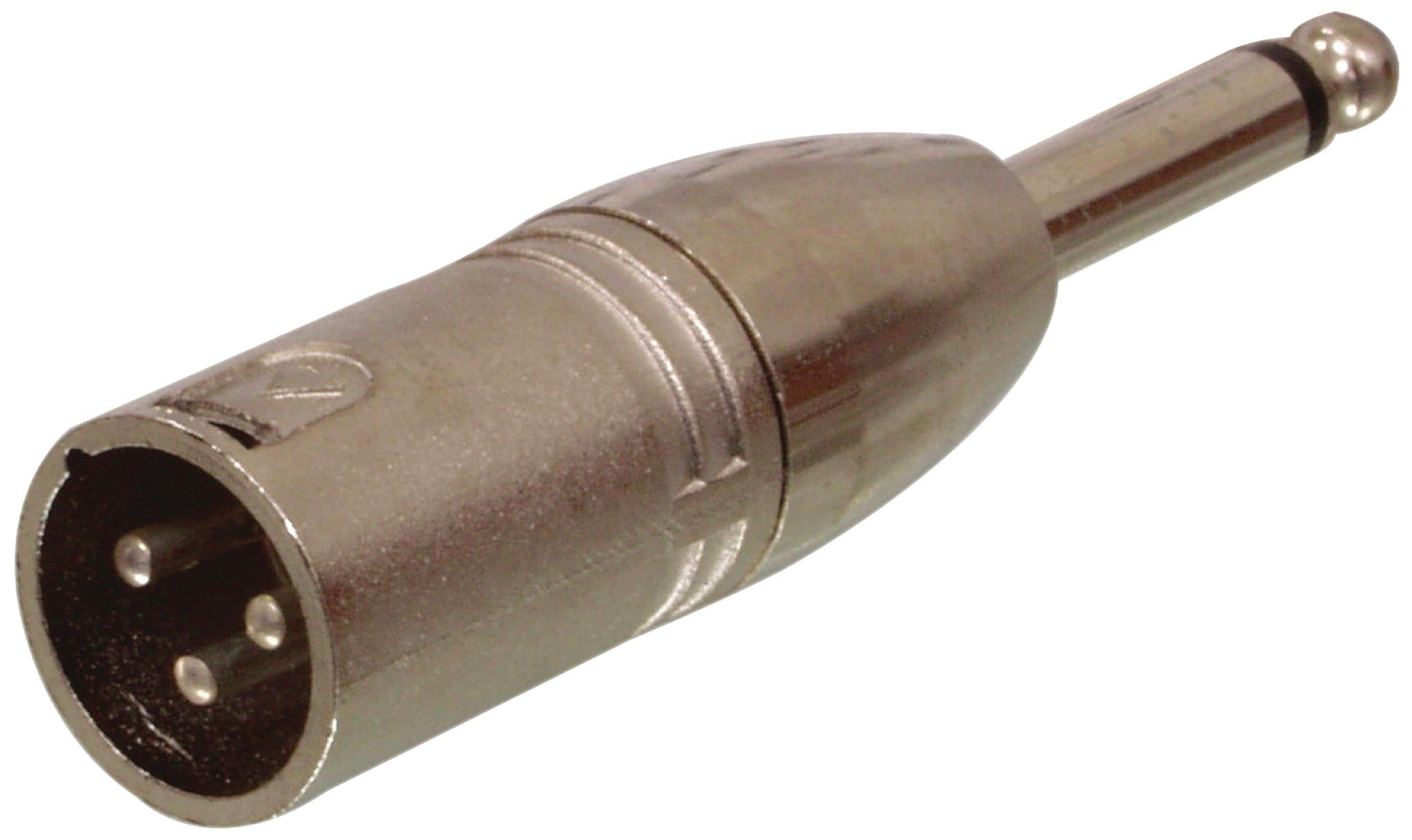 Valueline XLR-Adapter XLR 3-pol. male - 6.35 mm male Silber