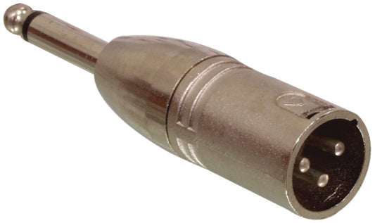 Valueline XLR-Adapter XLR 3-pol. male - 6.35 mm male Silber