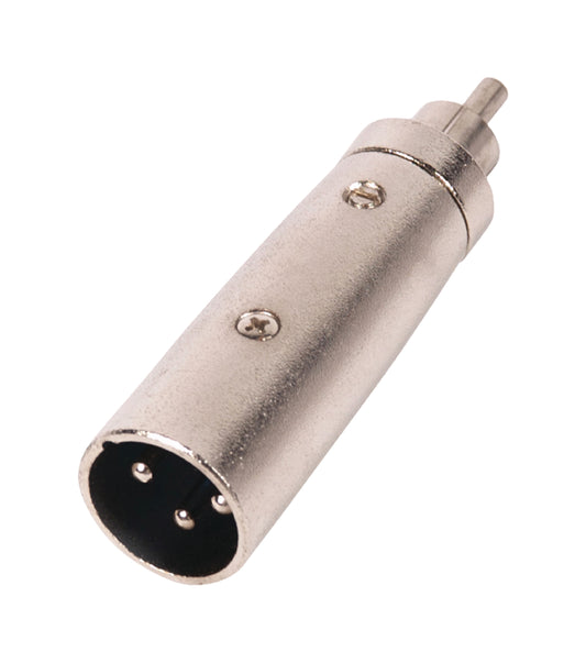 Valueline XLR-Adapter XLR 3-pol. male - RCA male Silber