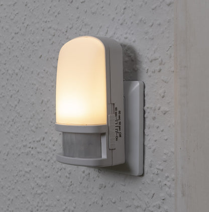 LED Nachtlicht mit Bewegungsmelder 230V, 3 weiße LEDs, On/Off/Auto
