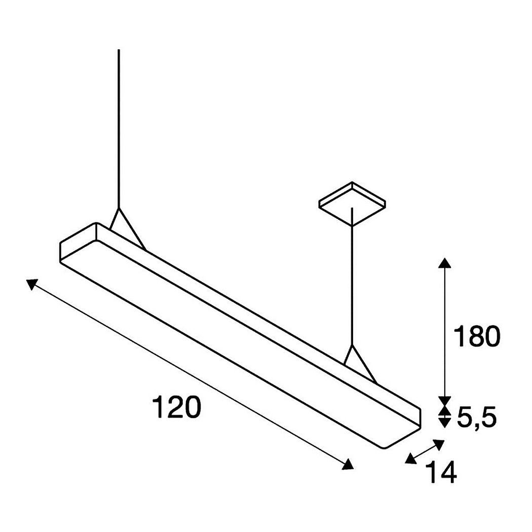 SLV WORKLIGHT LED Pendelleuchte, weiss, dimmbar, mit Sensor