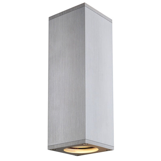 SLV THEO UP/DOWN Wandleuchte, eckig, alu brushed, 2xGU10, max. 2x50W