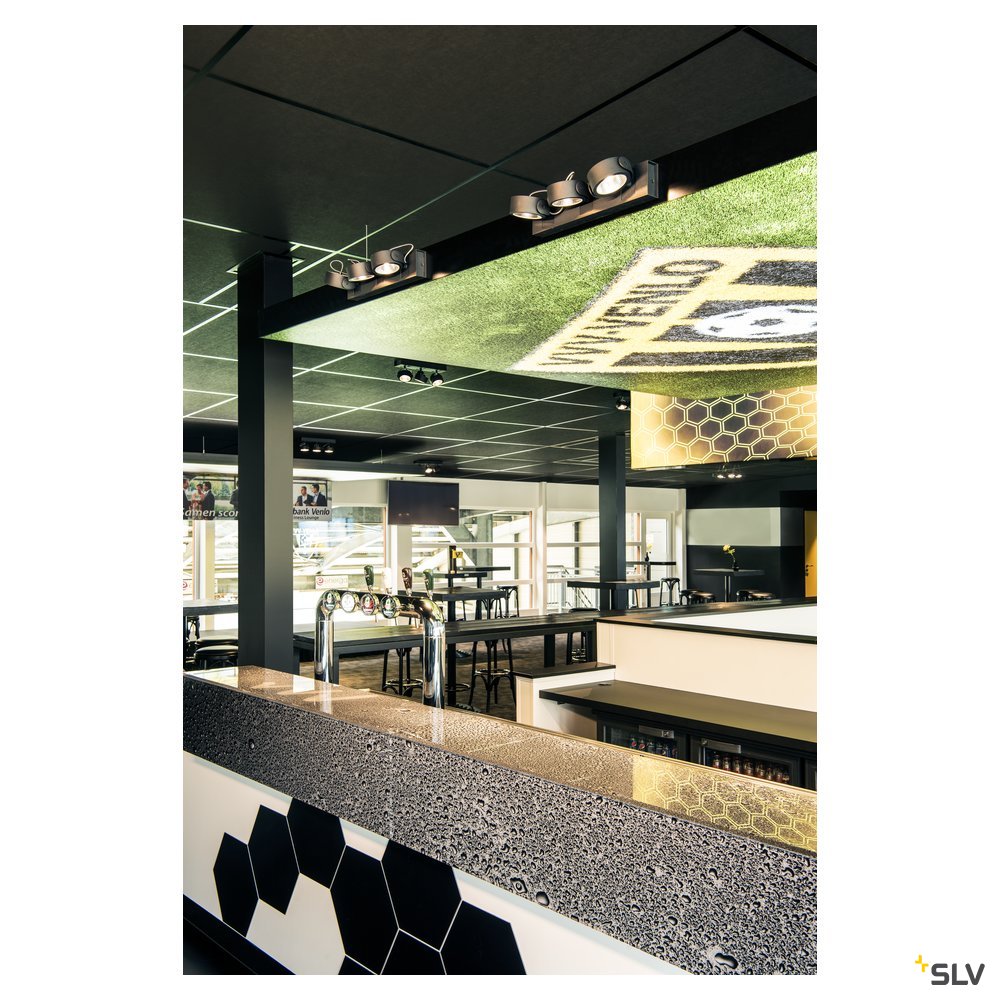 SLV KALU LED 3 Wand- und Deckenleuchte, schwarz, 3000K, 60°