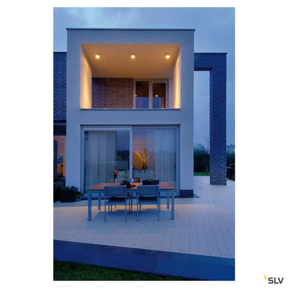SLV ROX CEILING OUT, QPAR11, Outdoor Deckenleuchte, alu gebürstet, max. 50W,IP44