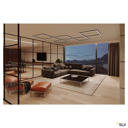 SLV GRAZIA 20 LED Aufbauprofil, standard, glatt, 1m, schwarz