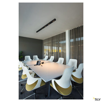 SLV Q-LINE CL, LED Indoor Deckenaufbauleuchte, 2m, BAP, schwarz, 3000K