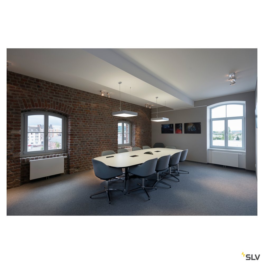 SLV MEDO 60 SQUARE LED, Deckenleuchte, silbergrau, 1-10V, 3000K