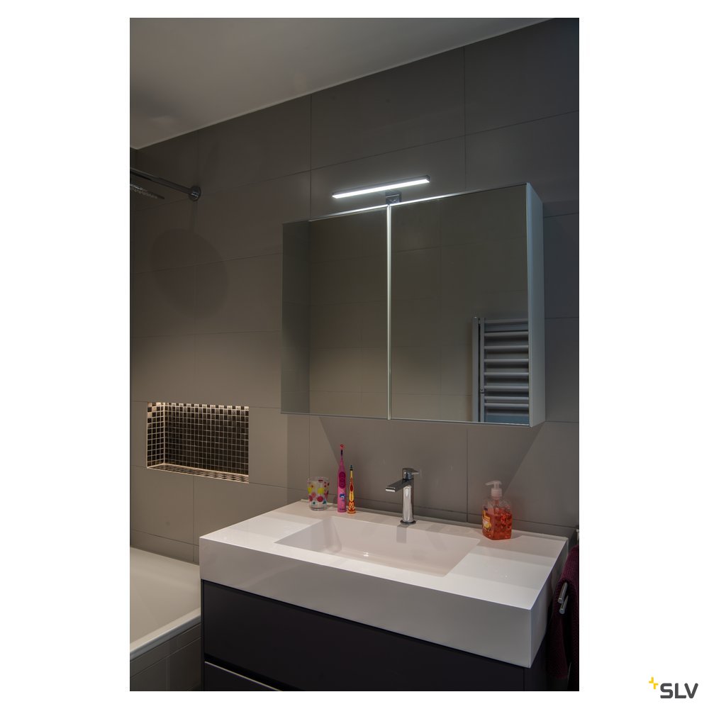 SLV DORISA LED Spiegelleuchte, kurz, chrom,  4000K, IP44