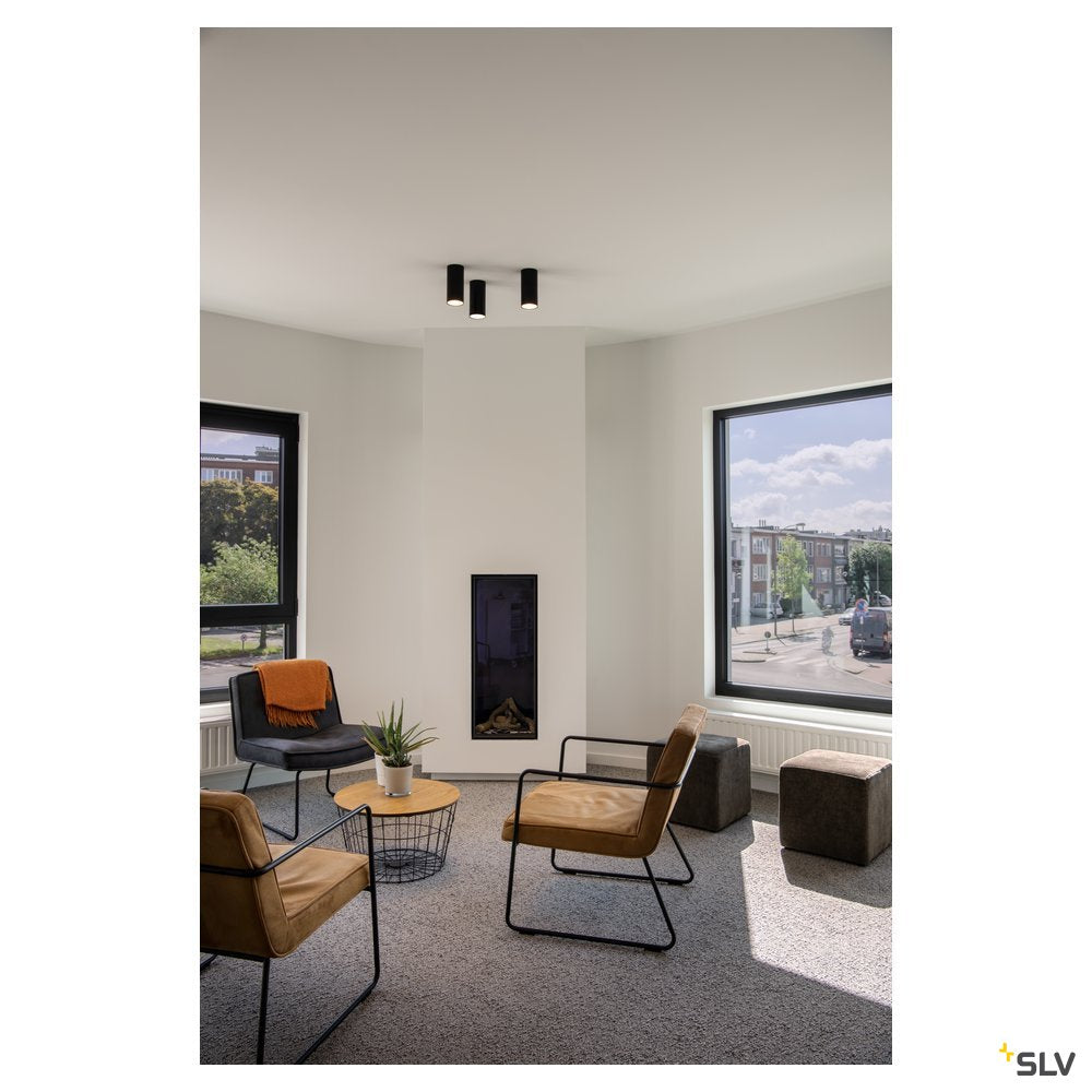 SLV ANELA LED Deckenleuchte, schwarz, 3000K