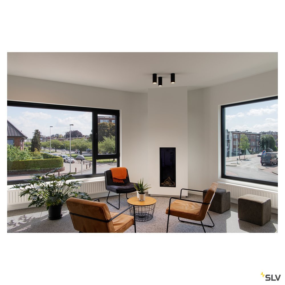 SLV ANELA LED Deckenleuchte, schwarz, 3000K