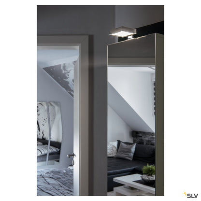 SLV DORISA LED Spiegelleuchte, quadartisch, chrom,  4000K, IP44