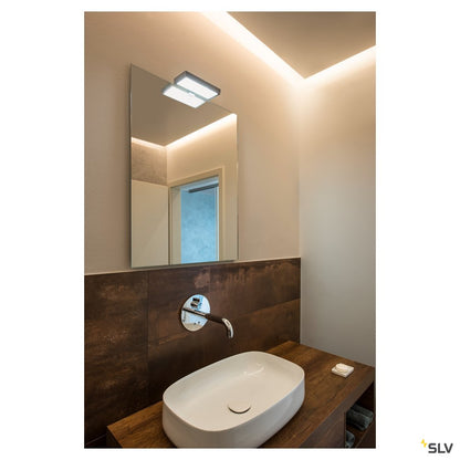 SLV DORISA LED Spiegelleuchte, rechteckig, chrom,  4000K, IP44