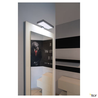 SLV DORISA LED Spiegelleuchte, rechteckig, chrom,  4000K, IP44