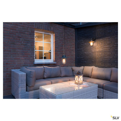 SLV MOLAT E27 Outdoor Pendeleuchte, anthrazit, max. 60W, IP44