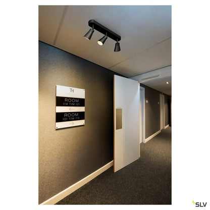 SLV AVO CW Triple, Indoor Wand- und Deckenaufbauleuchte, QPAR51, schwarz, max. 50W