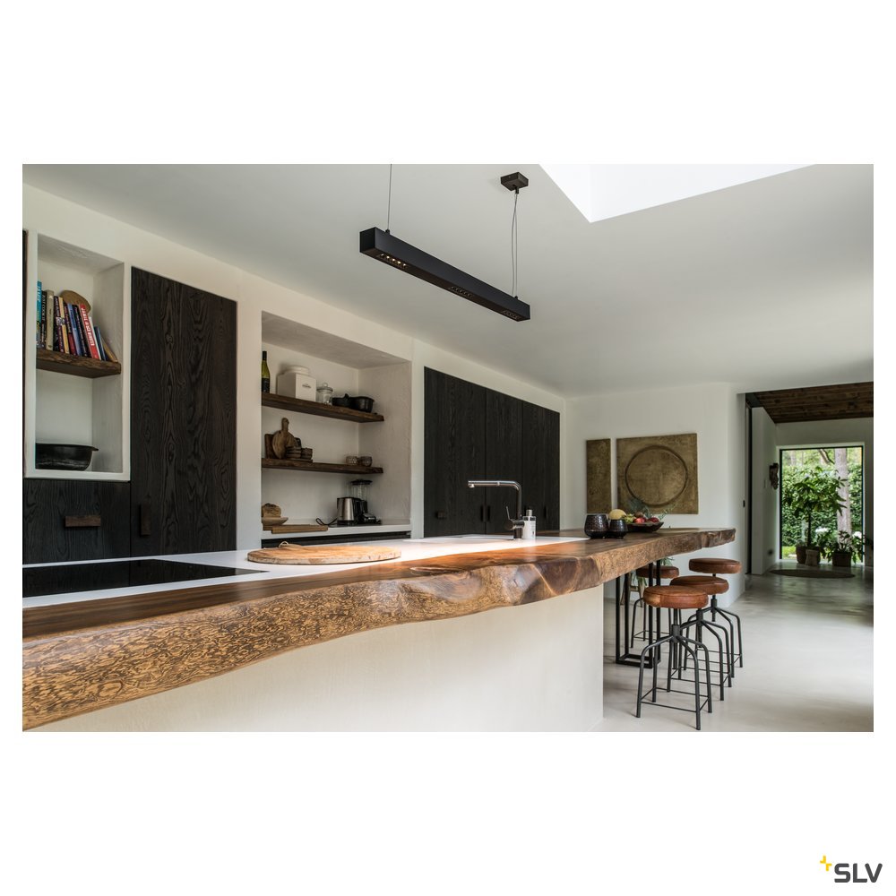 SLV Q-LINE PD, LED Indoor Pendelleuchte, 1m, BAP, schwarz, 3000K