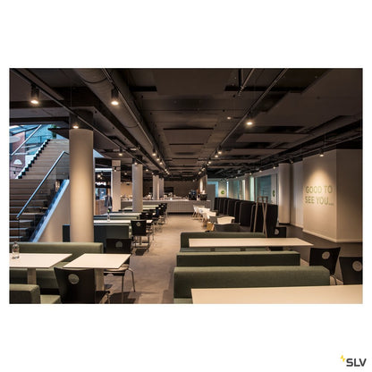 SLV STRUCTEC LED Strahler für 3Phasen Hochvolt-Stromschiene, 24W, 3000K, 60°, schwarz, inkl. 3 Phasen Adapter
