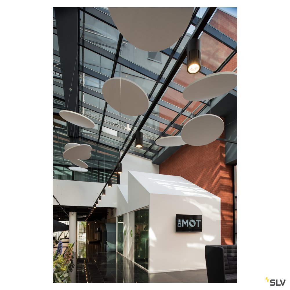 SLV STRUCTEC LED Strahler für 3Phasen Hochvolt-Stromschiene, 30W, 4000K, 60°, schwarz, inkl. 3 Phasen Adapter