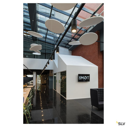 SLV STRUCTEC LED Strahler für 3Phasen Hochvolt-Stromschiene, 30W, 4000K, 60°, schwarz, inkl. 3 Phasen Adapter