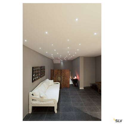 SLV LED Lightpoint Einbauleuchte, rund, mattweiss, 1W LED, 3000K