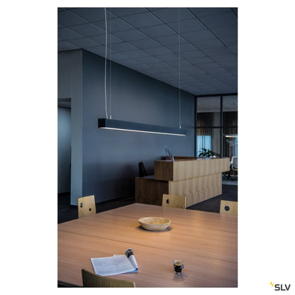 SLV Q-LINE DALI SINGLE LED, Pendelleuchte, dimmbar, 1500mm, schwarz