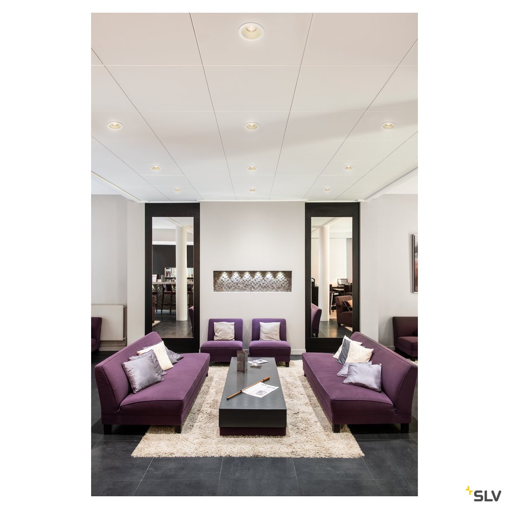 SLV Downlight / Deckeneinbaustrahler rund silber metallic 1W ww 3000K