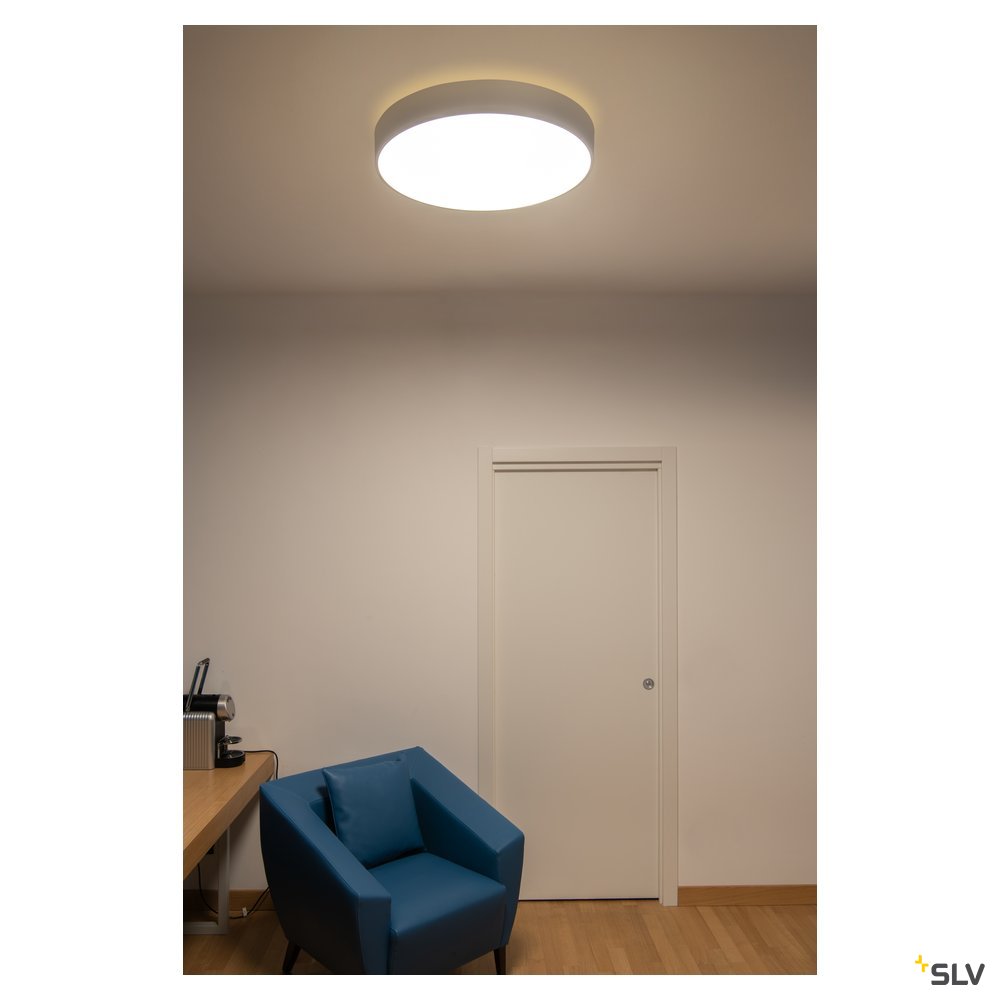 SLV MEDO 90 CW CORONA, LED Indoor Wand- und Deckenaufbauleuchte TRIAC grau 3000/4000K