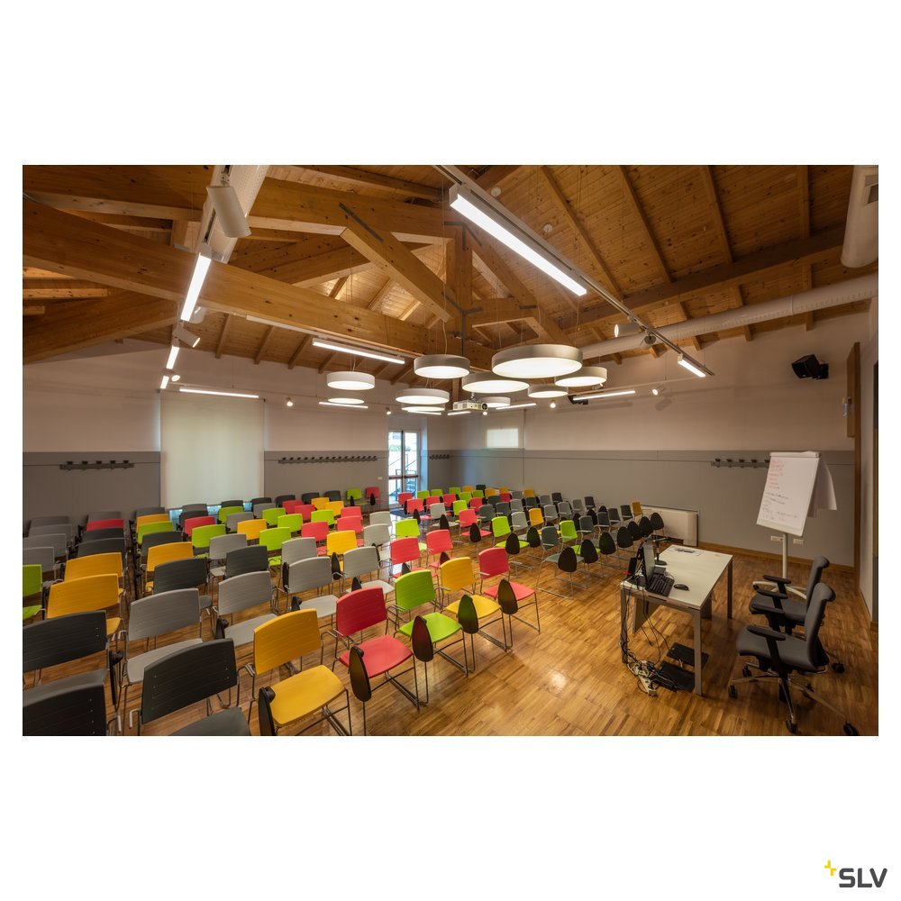 SLV BILAS SPOT 60° LED, rund, mattweiss, 15W, 2700K, inkl. 3P.-Adapter