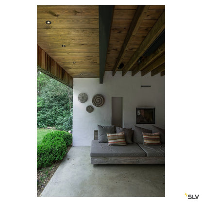 SLV VARU QPAR51 DL, Outdoor Deckeneinbauleuchte, schwarz, IP20/65