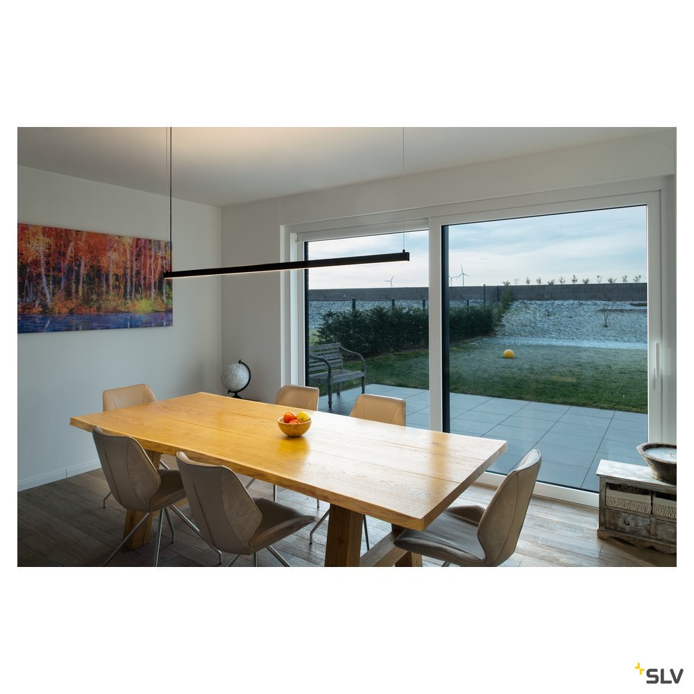 SLV AROSA 2m, TRIAC PD, LED Indoor Pendelleuchte, schwarz, 3000K