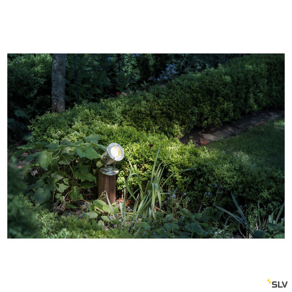 SLV NAUTILUS, LED Outdoor Erdspießleuchte, Edelstahl 316, IP55, 3000K