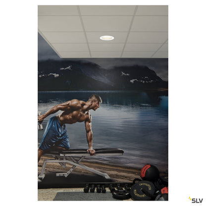 SLV RILO DL, LED Indoor Deckeneinbauleuchte, weiß/chrom, 3000/4000K, 24W