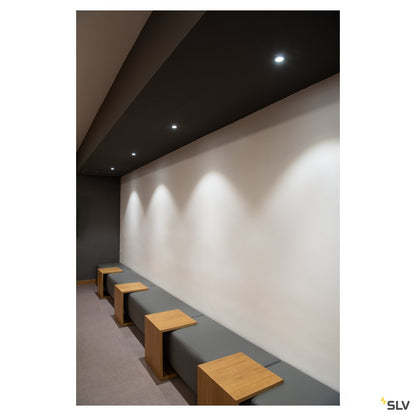 SLV NEW TRIA rund, LED Indoor Deckeneinbauleuchte, schwarz, 1800-3000K, 7,2W