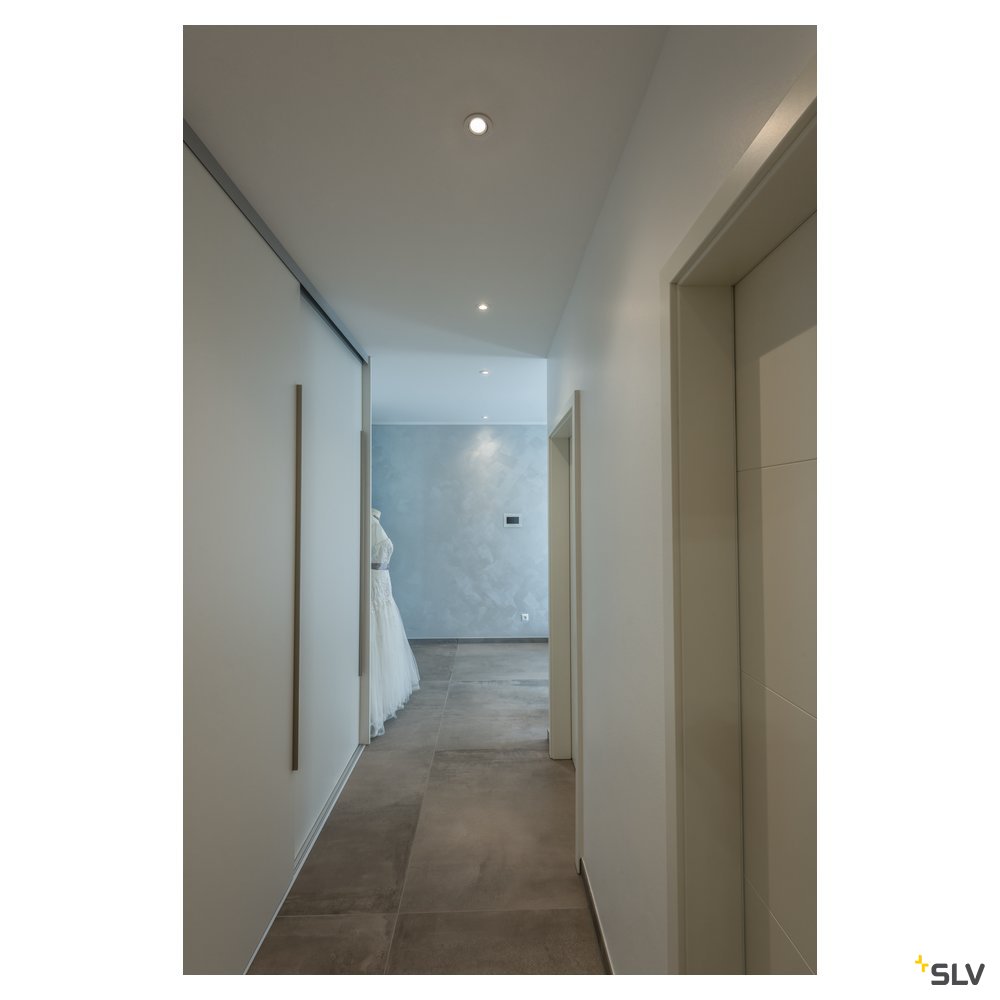SLV NEW TRIA 68 rund, Indoor Deckeneinbauleuchte, QPAR51, weiß, 50W